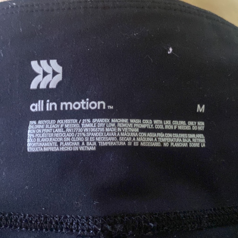 All In Motion Full Length Yoga Pants sz L black - Picture 4 of 8